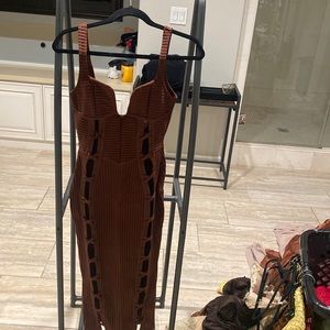 Brown fashion nova dress